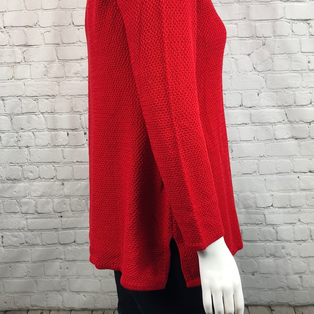 1X 3X Charter Club Red Long Sleeve Sweater Plus - Picture 4 of 4